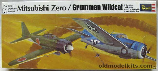 Revell 1/72 Mitsubishi Zero / Grumman F4F Wildcat Fighting Deuces Series, H220-100 plastic model kit